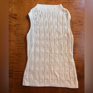 THEORY cable knit sleeveless top